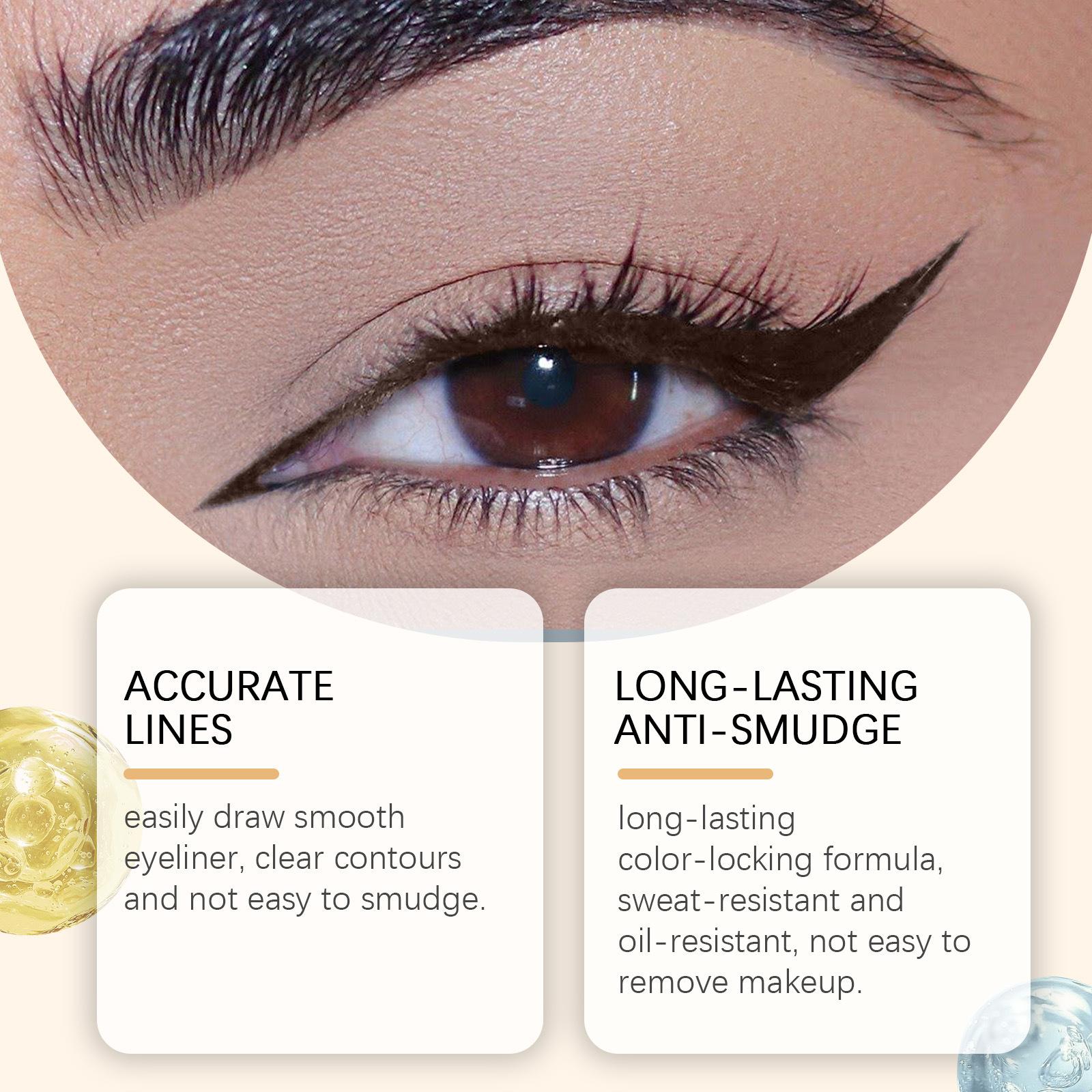 MDY Waterproof and Smudge-proof Black Gel Eyeliner, 1PC Vibrant Color Waterproof Gel Eyeliner - Smooth and Matte Finish