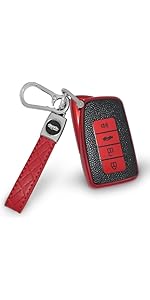 for Ford Key Fob Cover, TPU 3 Buttons Key Case Shell Full Protection for Ford Explorer Bronco Fusion Edge Sport Escape Bronco F150 Pink Car Key Cover with Keychain