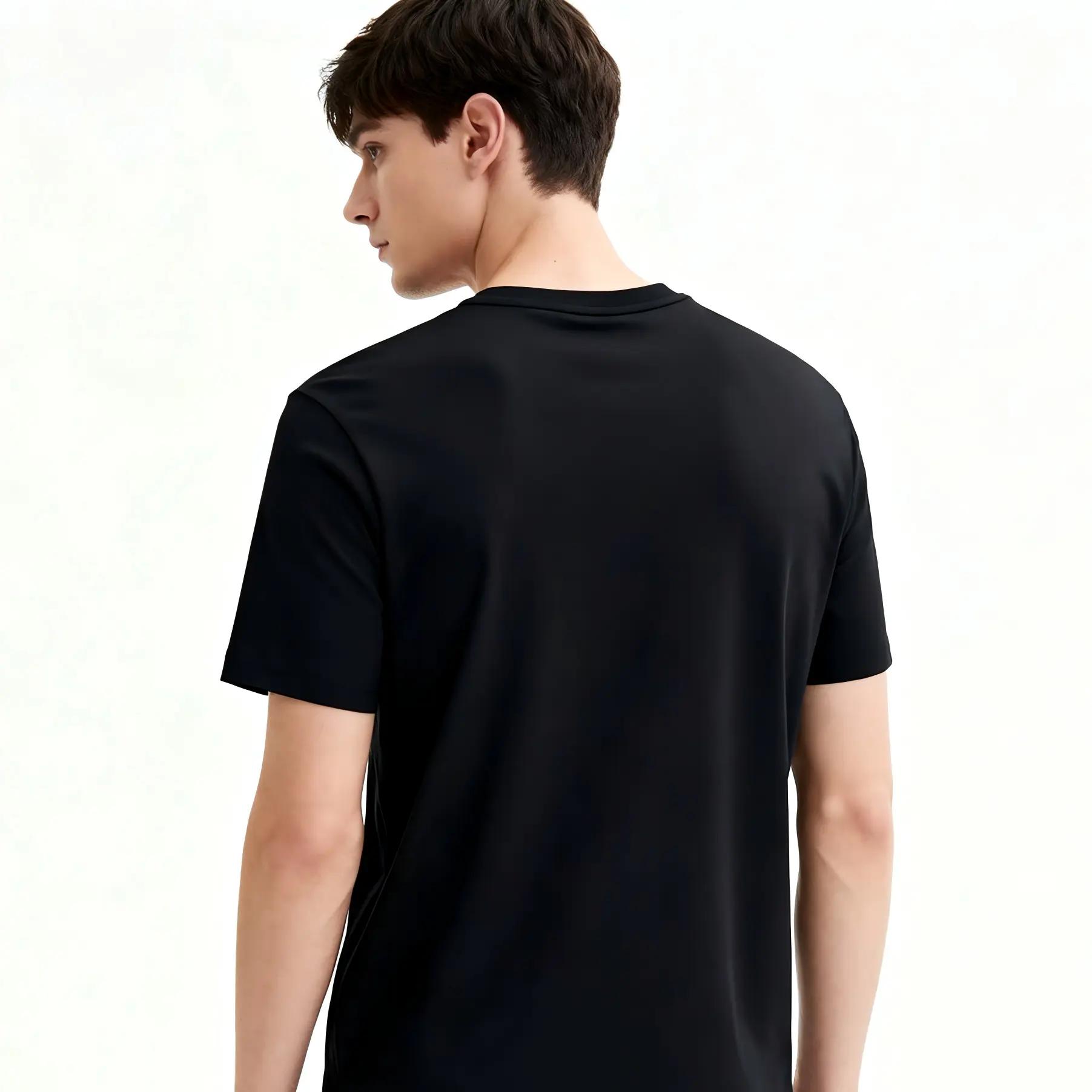 Texas bull head pattern men's T-shirt, black tropical style casual short-sleeve shirt, soft and comfortable, machine washable