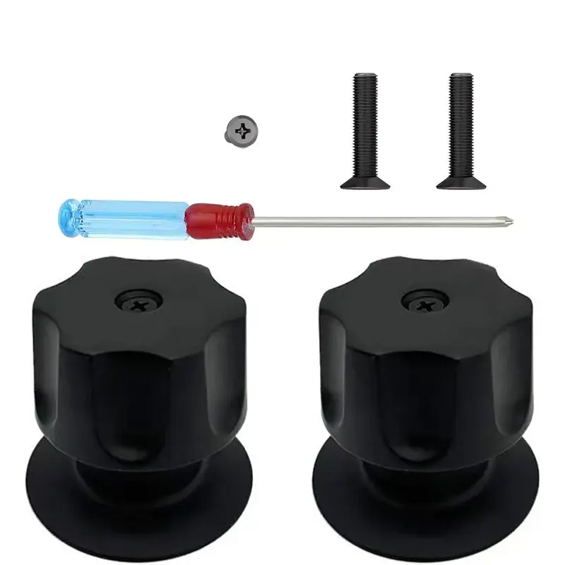 2-Piece Shower Knob Handle Set, Bathroom Faucet Hex Replacement Handles, and Chrome Finish, Includes Screws and Screwdriver, Bathroom Fixture Accessories