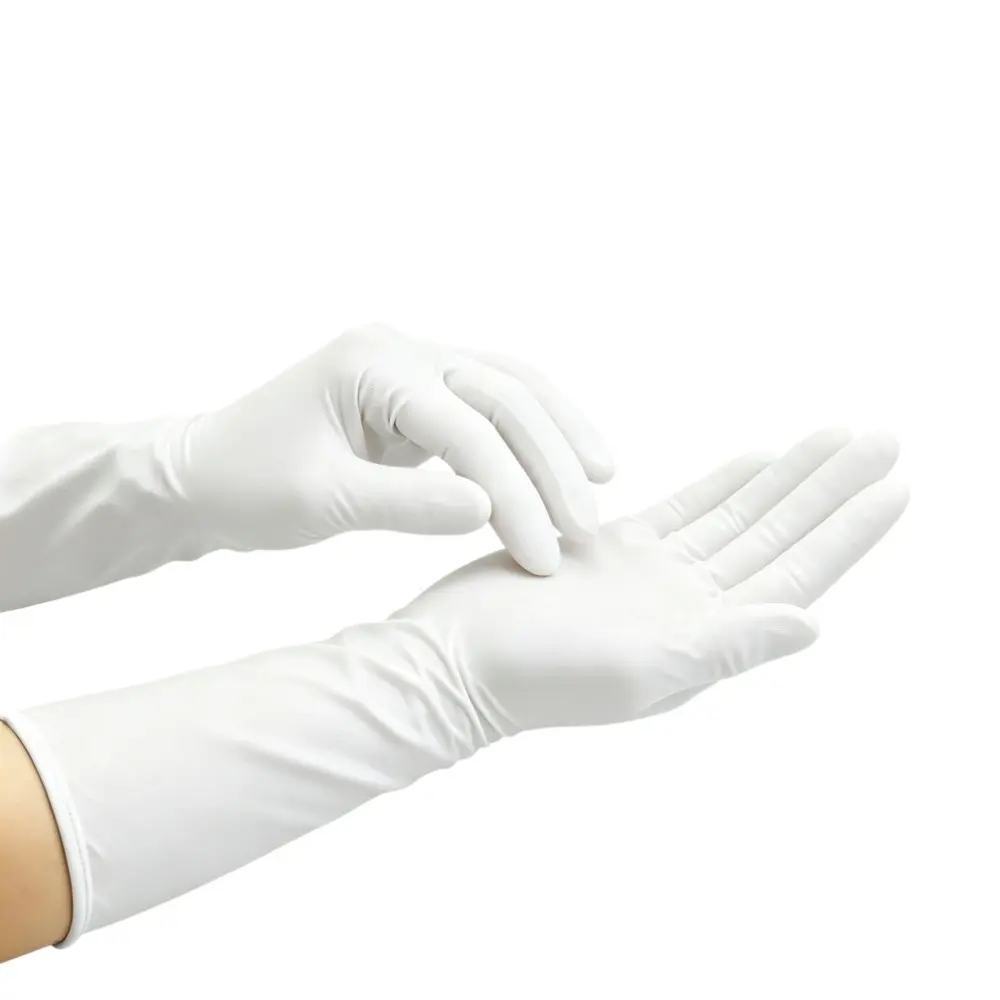 30 Pcs Bagged Durable 16 Inch Extended Nitrile Gloves, Latex-Free, Waterproof, Oil-Resistant, Ideal for Cleaning, Bath, Pet Bathing, Hairdressing, Car Washing