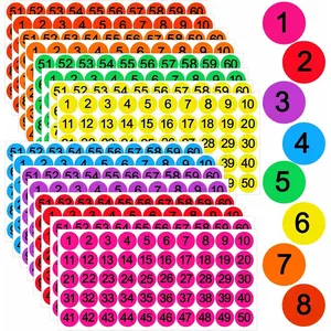800 count Number Stickers for Classroom 1-100, 1 Inch Dot Consecutive Number Labels, Colored Sticker by Number, Inventory Sticker, Dot Stickers for Office, Storage, Indoor, Boxes (8 Colors)