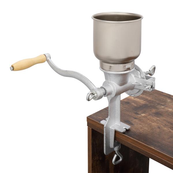 500 #   Home Use Hand Cranking Operation Grain Grinder Silver