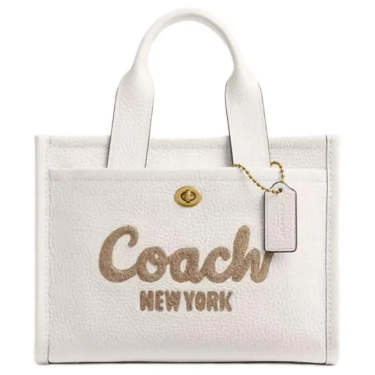 COACH Cargo 26 Leather Tote Bag for Women – Crossbody Shoulder Handbag in Maple