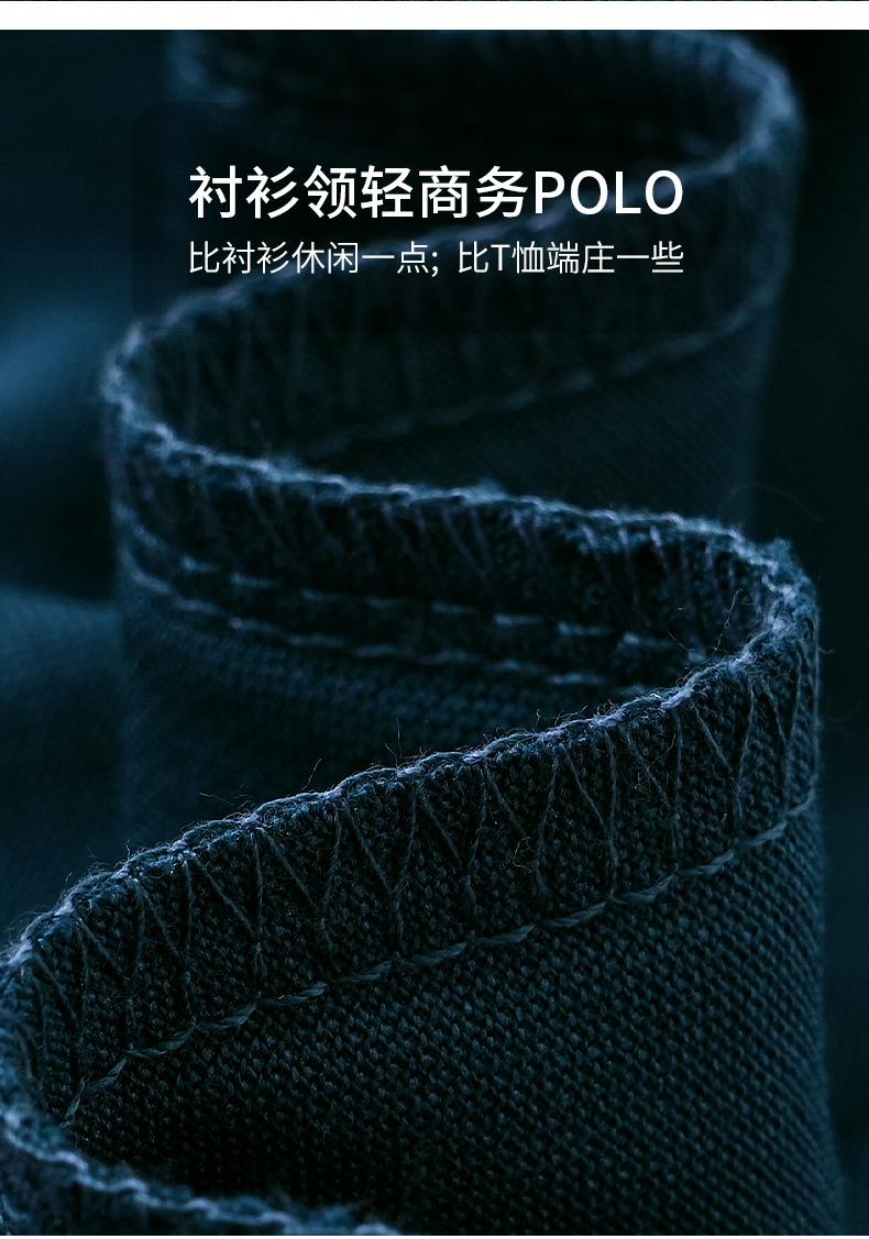 Men's Summer New In-Stock Solid Color Straight Fit Lapel Short Sleeve Business Fashion Daily Wear Polo Shirt