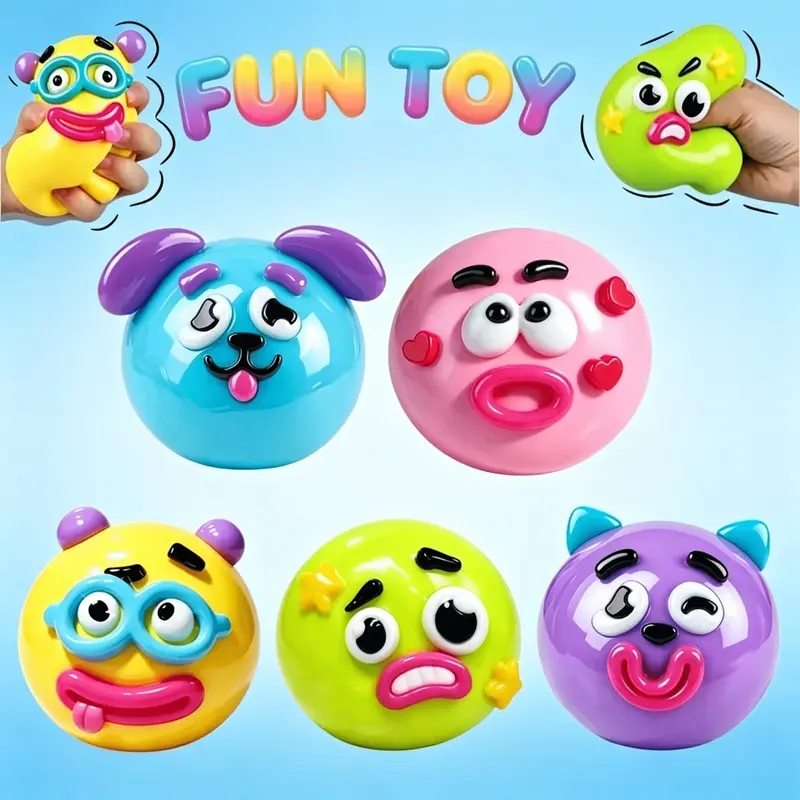 NEW Smushers Squishy, Curiosities Dog Face Swap Squishy Toy, Soft Moldable Cute Slow Rise Squeeze Toy, Relaxing Sensory