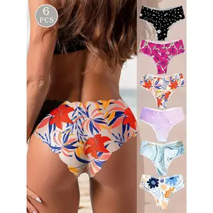 Women's Printed Seamless Low-to-Mid Rise Panties