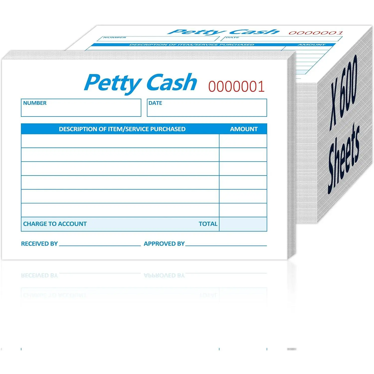12 count 600 Sheets Petty  Receipt Pad 3.5 x 5 Inch Rent Receipts Book Numbered Petty  Slips  Memo Receipt Book for Office Business Rent Expense  (12)