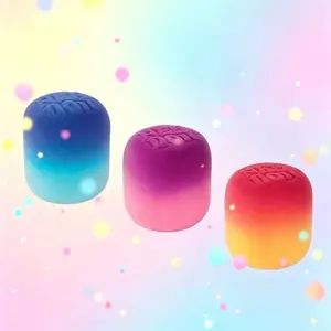 Mello Mallo Color-Changing Marshmallow Stress Ball, Soft Squeezable Fidget Toy, Relaxing Sensory Plaything for Adults & Kids