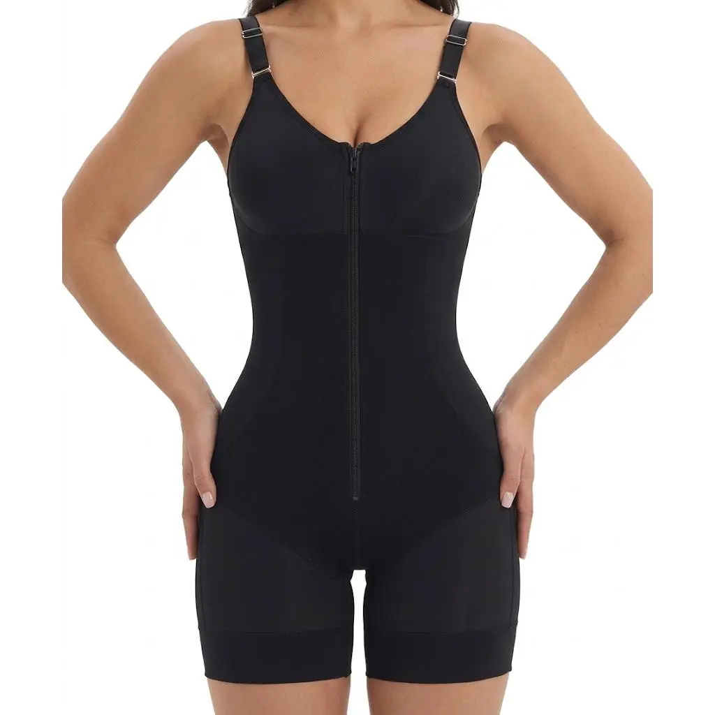 Fajas Colombianas Moldeadoras Body Shaper Post Surgery Compression Garment Shapewear Tummy Control with Zipper
