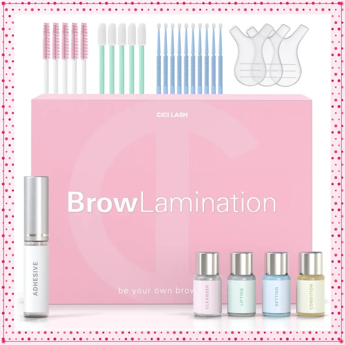 Brow Lamination Kit | Professional Instant DIY Eyebrow Lamination Lift Kit with Keratin Conditioning for Fuller, Thicker, Beautiful Brows | Easy to Use & Long Lasting ResultsGift