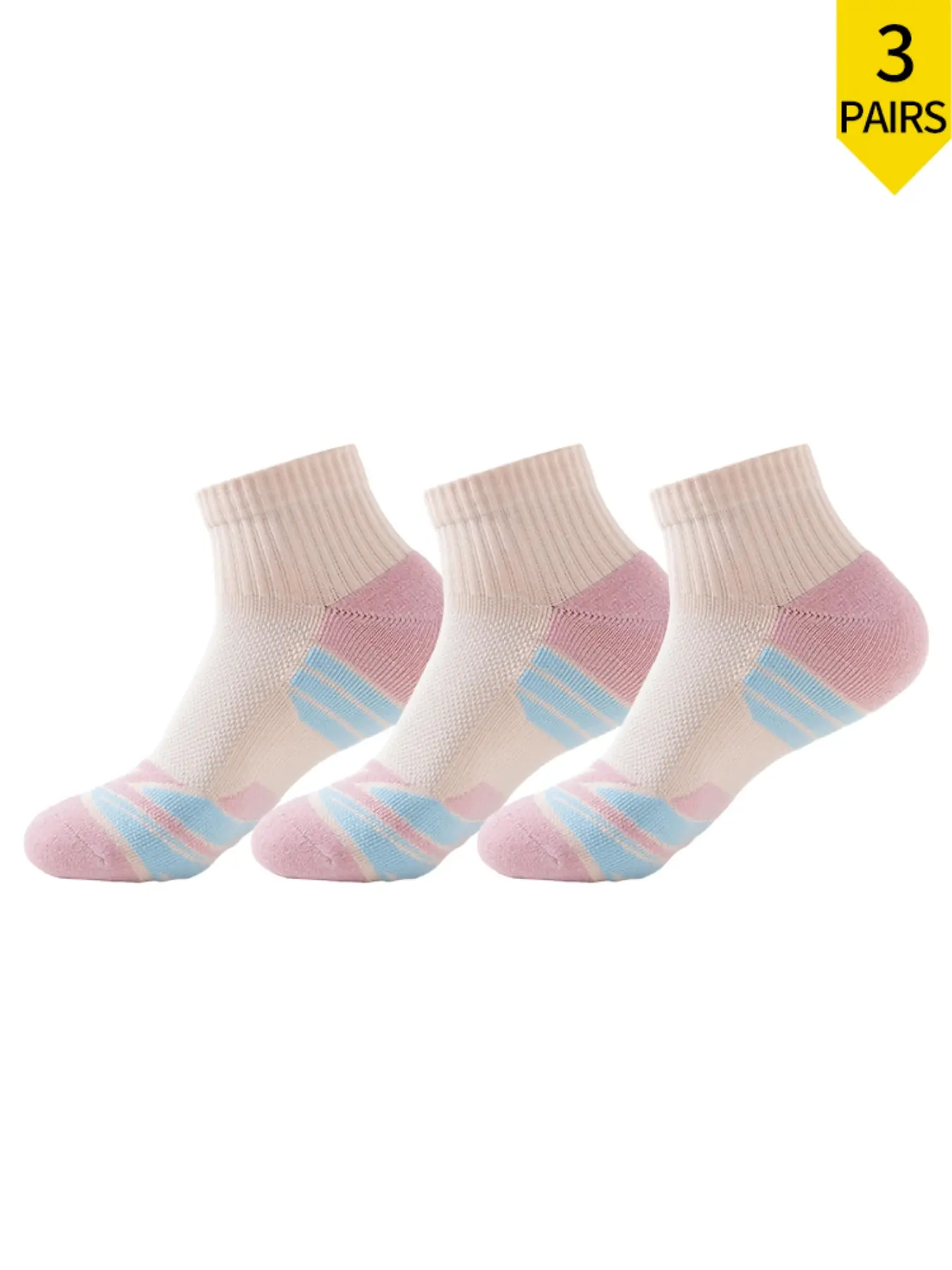 【3 pairs】Unisex Low Cut Ankle Socks Breathable Running Durable Outdoor Athletic Performance