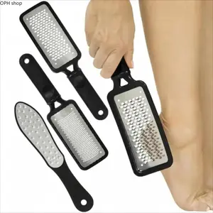 3 Pack Foot File Scraper Stainless Steel Heel Grater Rasp Dead Skin Callus Remover For Cracked Heels Home Pedicure