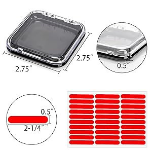 32 Pack Press on Nails Boxes, 2.75 x 2.75 Inch Press on Nail Display Case, Acrylic Fake Nails Storage Package Containers with 120 Adhesive Nail Tapes for Press on Nail Business Nail Art Salon