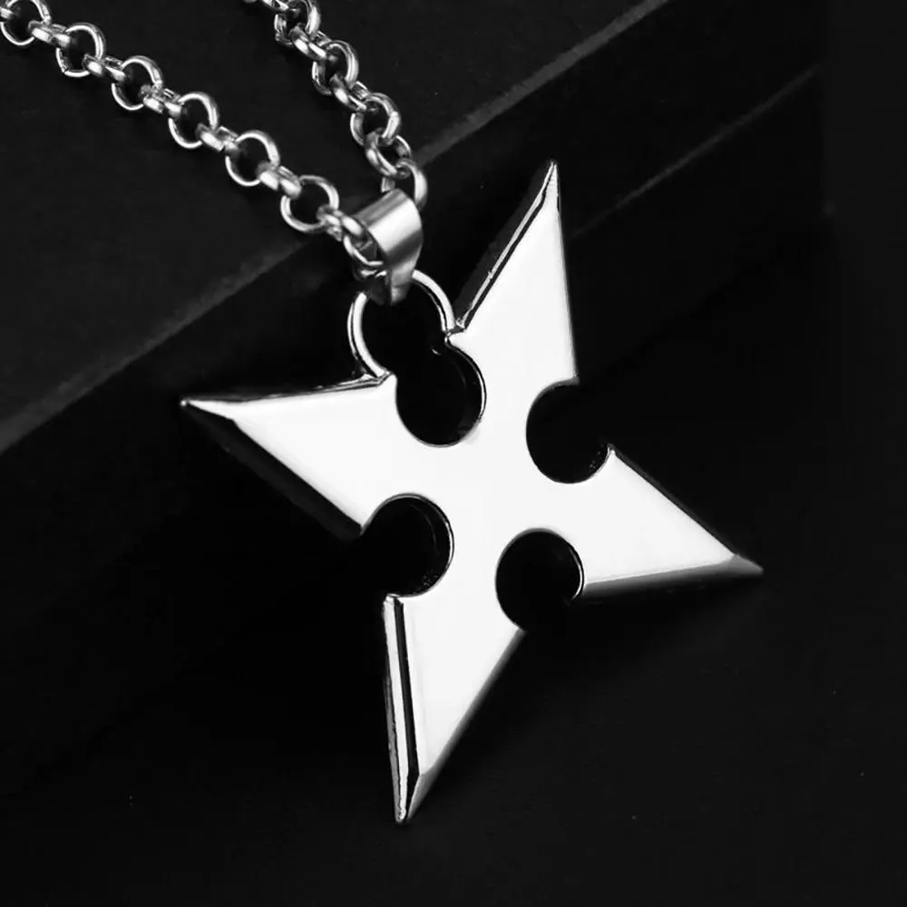 Kingdom Hearts Sora X Metal Alloy Pendant - Gold-Plated Jesus Crucifix Anime Charm, Men's Long Dart Rope Long Chain, Crystal Accent Letter Motif Chain Jewelry Necklaces, Daily Use Cartoon Cosplay Gift american street fashion waterproof, Metal Coating, Uni