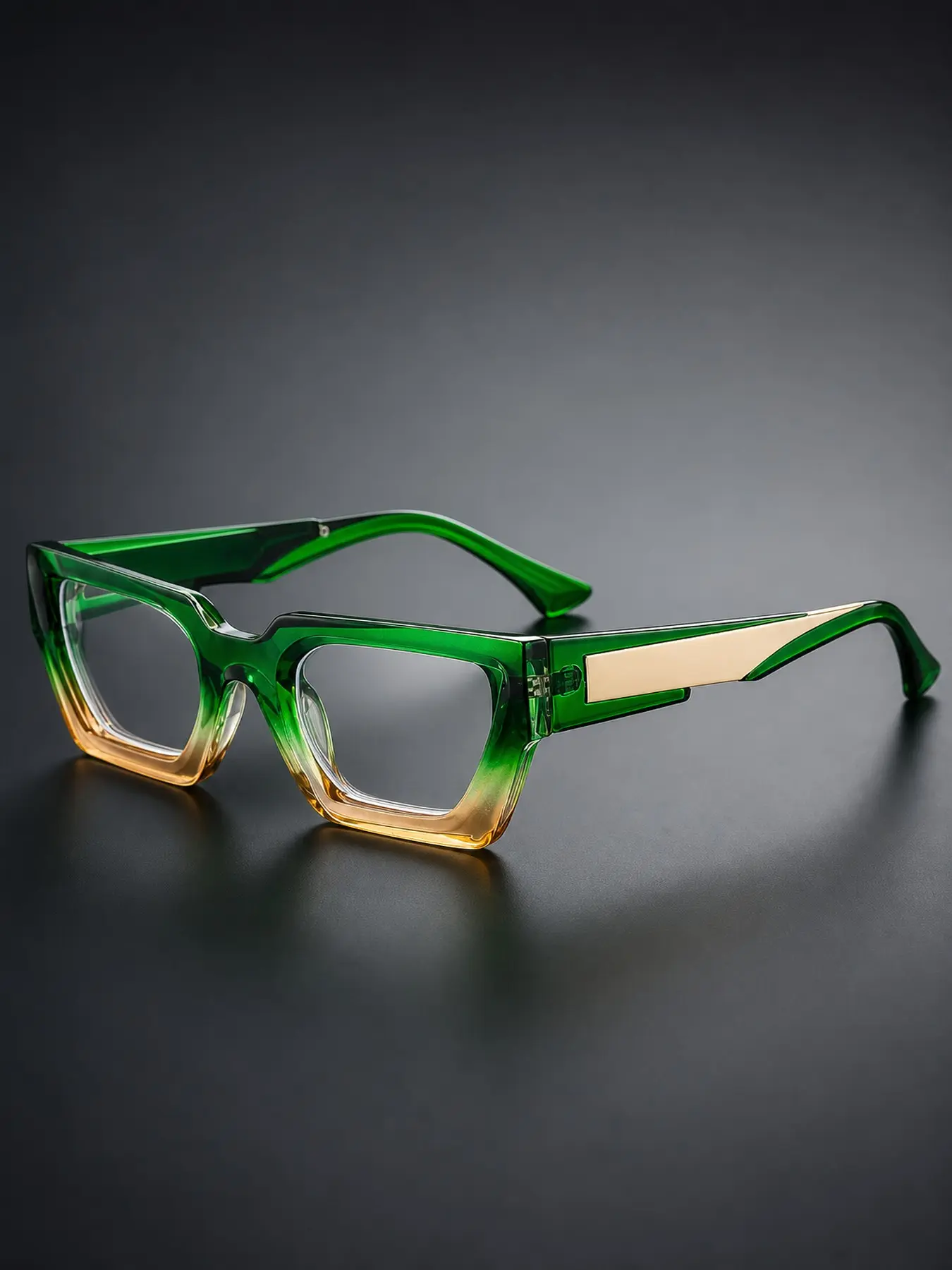 Unisex Neutral Style Bold Square Frame Glasses, Lightweight Luxury Metal Frame, Streetwear Blue Light Blocking Decorative Eyewear