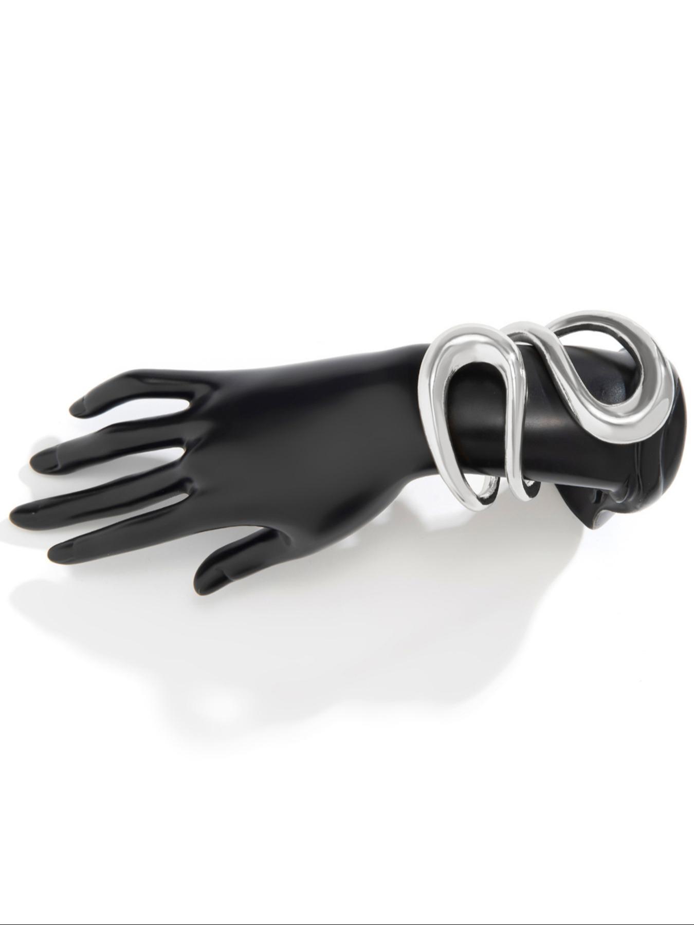 Women's Temperament Geometric Design Cuff Bangle, All-match Jewelry for Women for Party, Daily Clothing Decor, Exquisite Jewelry for Birthday Gift, Elegant Minimalist Bangle