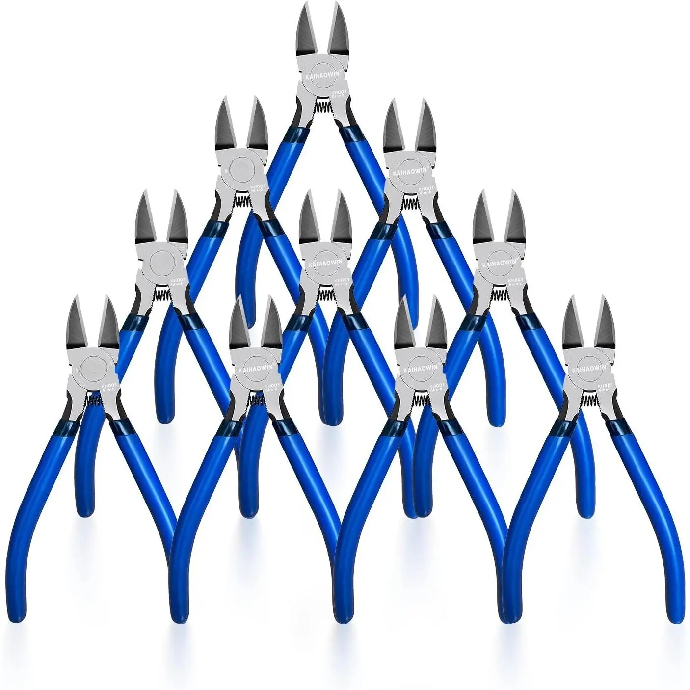 Wire Cutters 10 Pack,  6 inch Dikes Small Wire Cutters Flush Cutters Wire Snips Clippers Diagonal Cutters Side Cutters  Pliers for Crafting