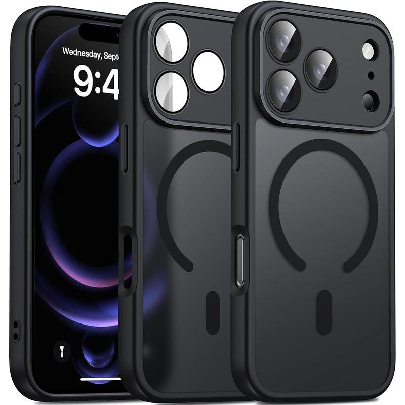 Magnetic Protector Matte Translucent Case For iPhone 17 Pro Max 17 Pro 17 16 15 14 Plus 13 12 11 Pro Max For Magsafe Wireless Charger Cover