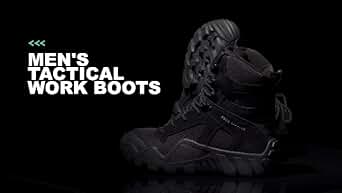 FREE SOLDIER Men's Waterproof Hiking Boots Tactical Work Boots Outdoor Lightweight Military Boots