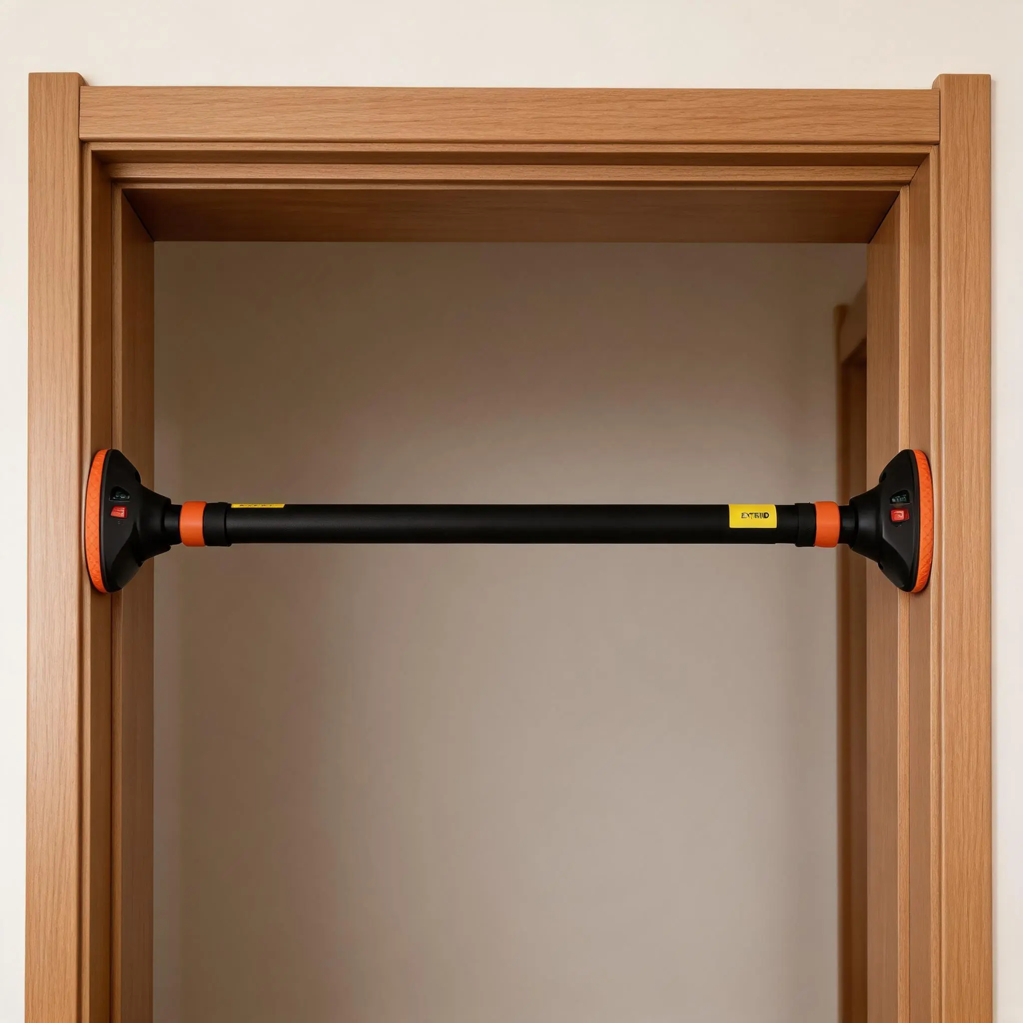 Doorway Pull Up Bar No Screw Installation 440LBS Capacity Steel Home Gym Strength Trainer with Level Meter Adjustable Chin Up Bar