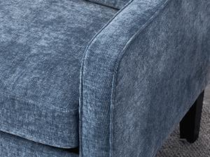 VINGLI Chair Upholstered Chenille Accent Chair for Living Room, Bedroom, Mid-Century Modern Arm Chair Comfy Reading Chair with Scooped Arms