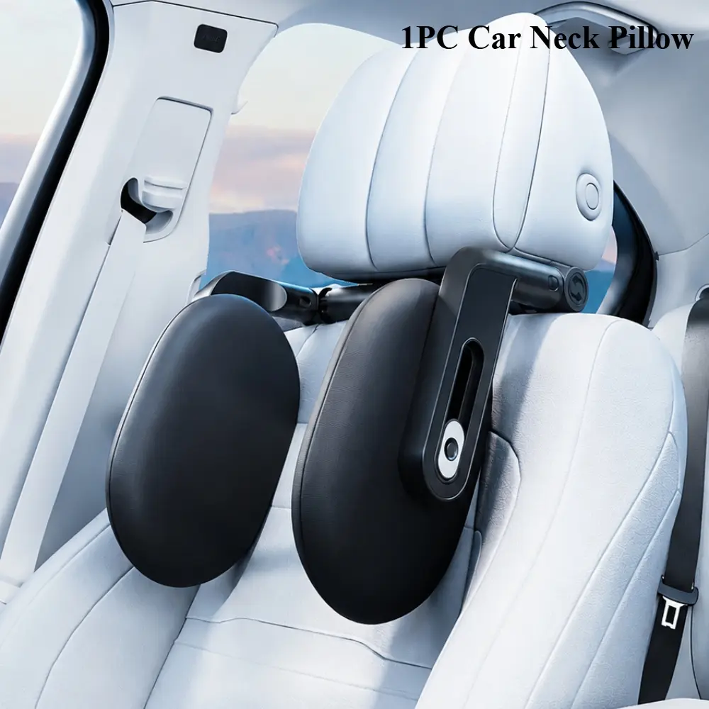 Multi‑Position Adjustable Car Headrest, Dual Pads Vehicle Side Neck Cushion, Rotatable Auto Seat Head Support for Car Interior, Adjustable Padded Headrest