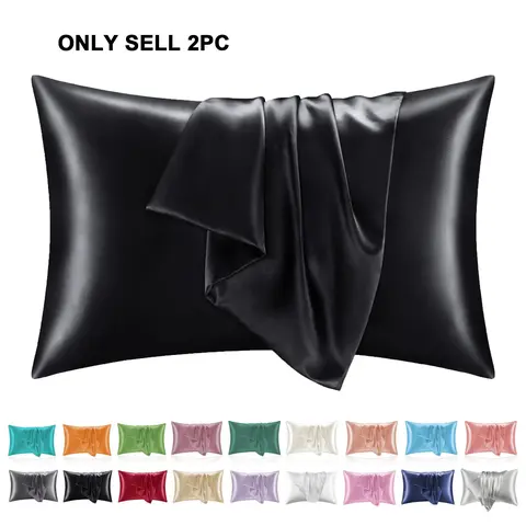 Premium Soft Satin Pillowcase, Durable Comfortable Smooth Fabric, Perfect for All-Night Sleep, Ideal Gift, Silky Soft Luxurious Satin Bedding, Bed Linens