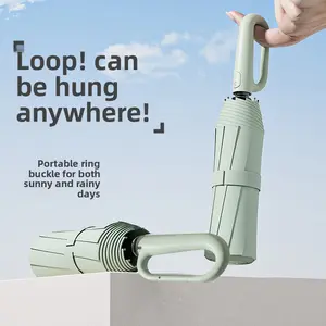 Fully automatic ring-lock umbrella, large size, sun protection, UV protection, suitable for both rain and shine, high-end quality, foldable, easy to carry