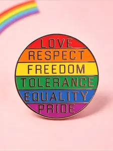 Rainbow LGBTQ Pride Enamel Pin, Love Respect Equality Lapel Brooch, Supportive Statement Badge for Jackets Backpacks,, Ideal Gift for LGBTQ Community & Pride Month