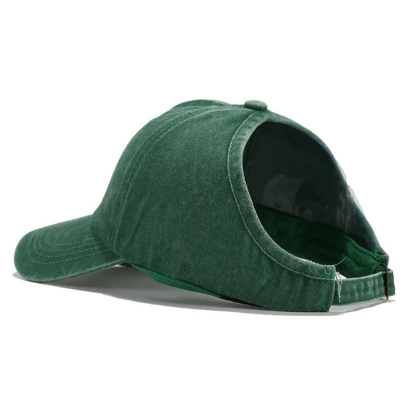 1pc Retro Washed Backless Baseball Cap for Women,Summer Outdoor Sports Ponytails,Stylish and Versatile Sun Hat for Daily Wear