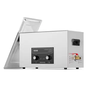 VEVOR 30L Ultrasonic Cleaner with Heater Timer Basket, Professional Digital Sonic Cavitation Machine, 360W Cleaning Machine for Lab Tools, Metal Parts, Carburetor, Brass, Auto Parts, Engine Parts