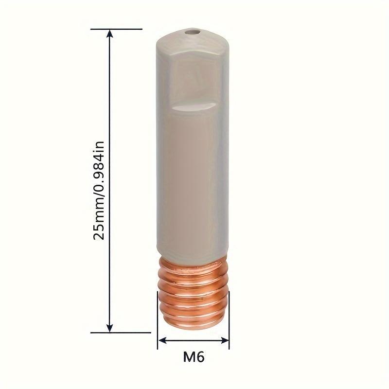 14pcs Set 15AK New Coating Protective No-Stick Welding Gun Tip, Industrial Electric Tool Accessories, Arc Welding Equipment, Yellow Brass Finish, Battery Not Included