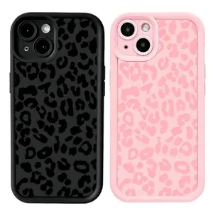 2-Pack Cute Phone Case for iPhone 17/16/15/14/13/12/11 Pro, Plus, Pro Max, mini, X, XS, XSMAX, Air, 16e, 17e Series, Leopard Cheetah Print Pattern, Animal Print - Gaozhu Aesthetic Cover Shockproof Soft Slim TPU Full Camera Lens Protective Phone Cover