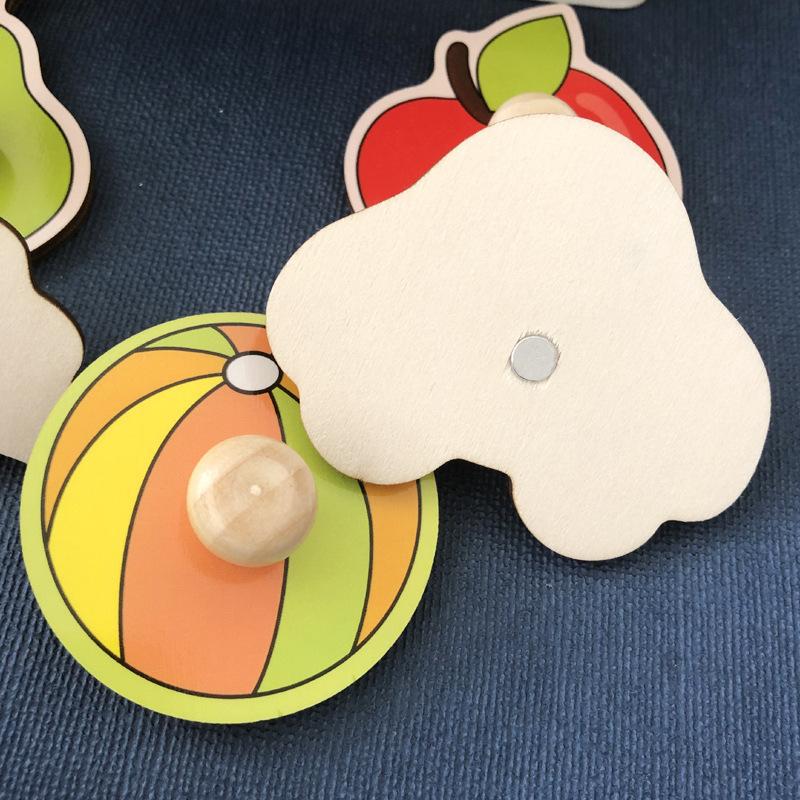 Baby Wooden Puzzles Montessori Toys 1 2 3 Years Toddler Toys Hand Grab Board Alphabet Number Cognition Learning Educational Toys