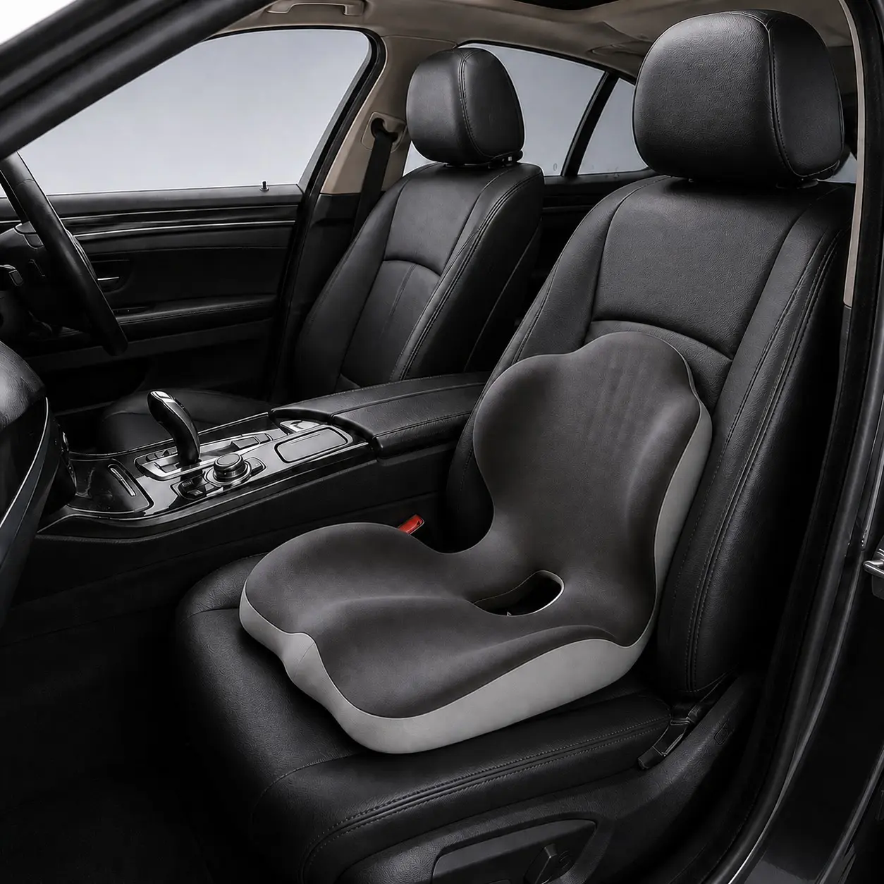 1 Pc Memory Foam Car Seat Cushion for Driver, Comfortable Ergonomic Support Pad, Soft Breathable for Car, Truck, SUV and Office, Ideal for Daily Driving and Travel