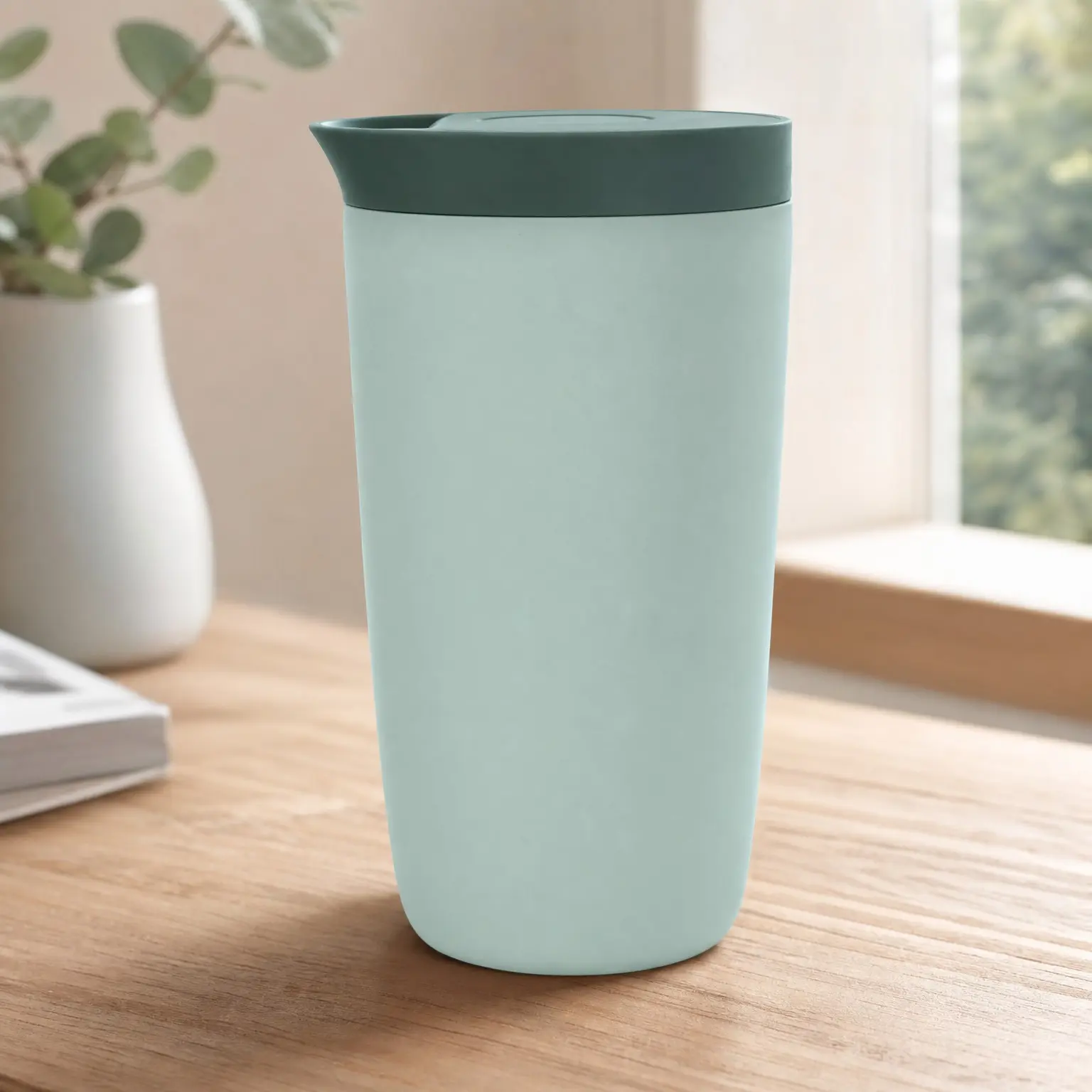 12oz Insulated Stainless Steel Travel Coffee Mug with Lid – Leakproof, Reusable, BPA-Free Tumbler for Hot & Cold Drinks, Dishwasher Safe, Cup Holder Friendly, Pastel GreenGift
