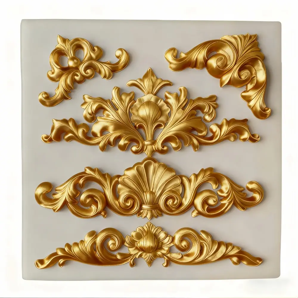 Vintage Relief Silicone Mold, Reusable Craft Mold for Clay, Gypsum, Candles, Holiday Decor, Easy Demolding, Durable and Versatile