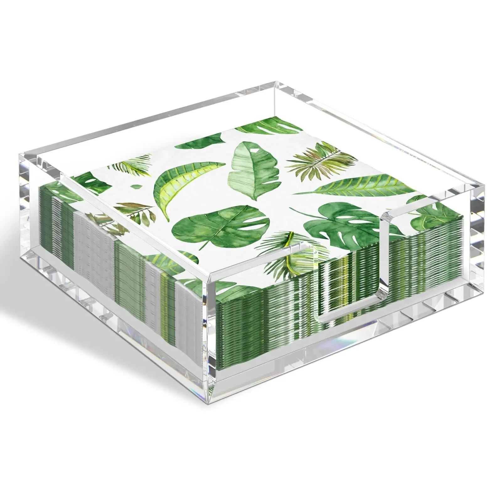 Acrylic Napkin Holder, Square Napkin Tray, Bathroom/kitchen/bar/dinner/party Decor, Guest Towel Rack, Internal Size 7.2 X 7.2 Inches