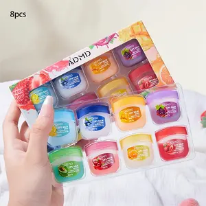 8-Pack Lip Balm Set, Fruit & Flower Scents, Moisturizing Long-Lasting, Fruity Lip Gloss, Night Lip Balm, Beeswax Lip Balms, Party Gifts