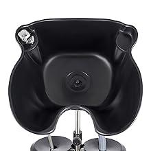 Portable Shampoo Bowl with Electric Pump, Hair Washing Station for Home & Barber Use, Portable Sink for Washing Hair with Dual-Bucket Design, Height Adjustable Stand