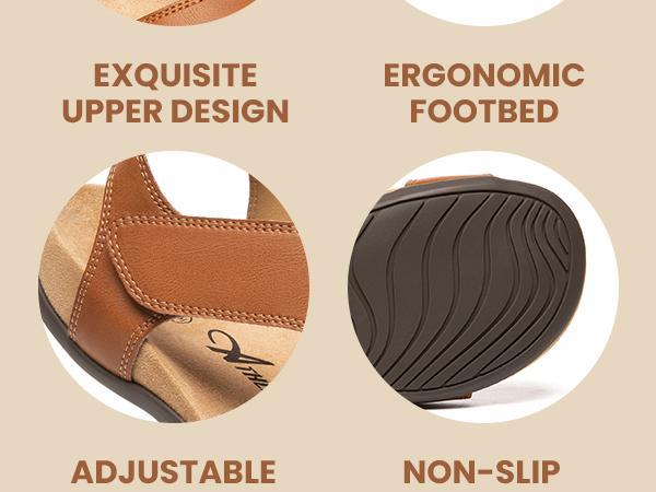 Orthopedic Sandals for Women Comfortable Beach Orthotic Sandals with Arch Support