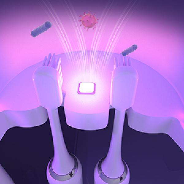 iHave Wall Mounted Electric Toothbrush Holders with 3 Cups, UV Sanitizer, Toothpaste Dispenser, Smart Home Bathroom Accessories & Decor, Black