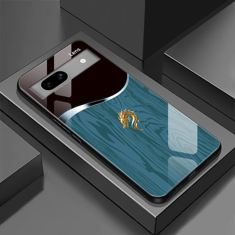Suitable for [Google Pixel 7] Personality simple split dragon pattern creative business high-end anti-drop glass mobile phone case affordable anti-drop anti-fingerprint-888