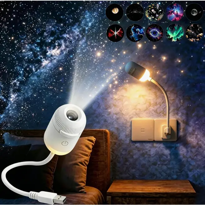 Starry Sky Ceiling Light: USB Car Decorative Projector Light with High-Definition Focus Adjustment-Milky Way Car Ambient Light