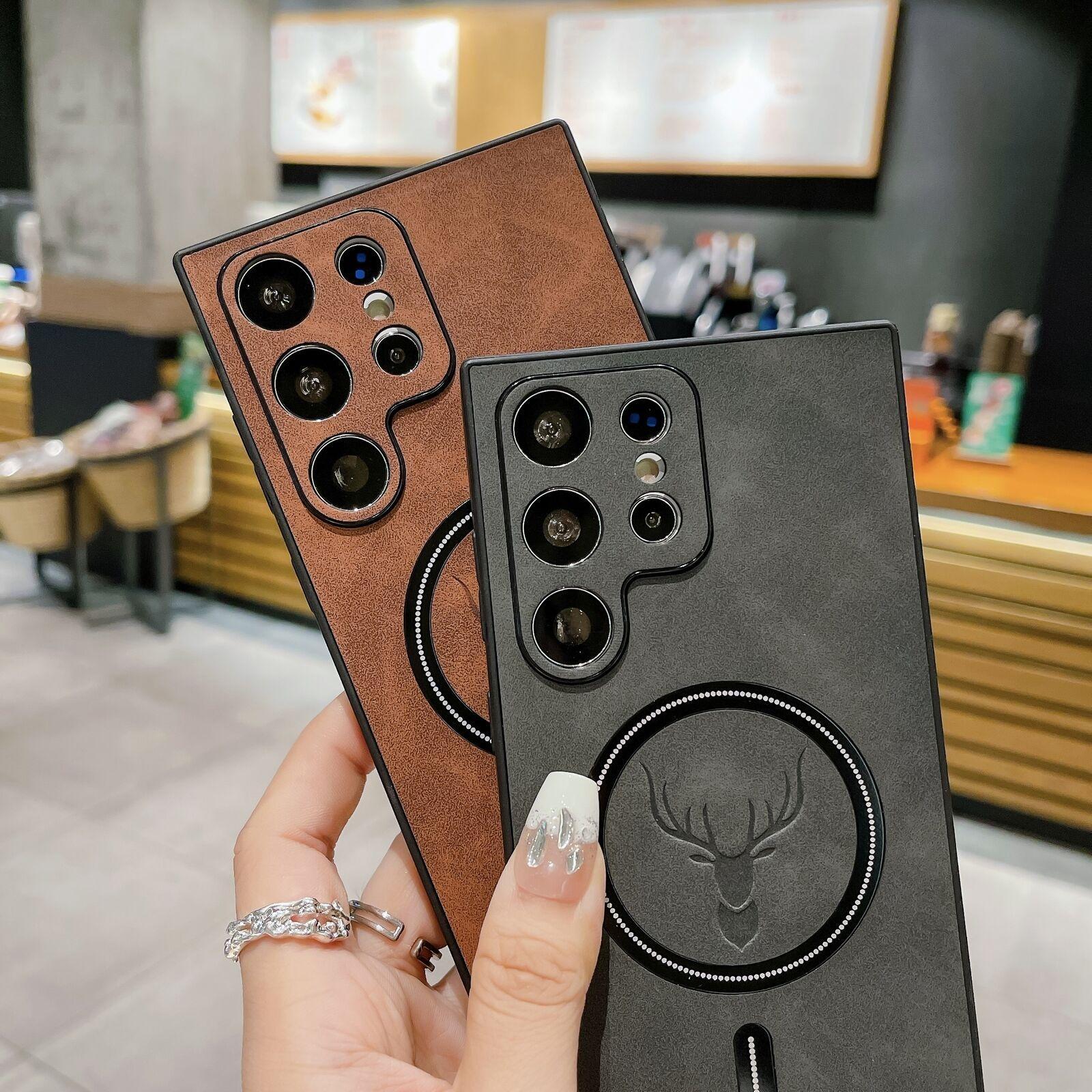 【Freeship】MagSafe Magnetic Slim Leather Case For Samsung Galaxy S25 S24 S23 Ultra Plus S22 S21