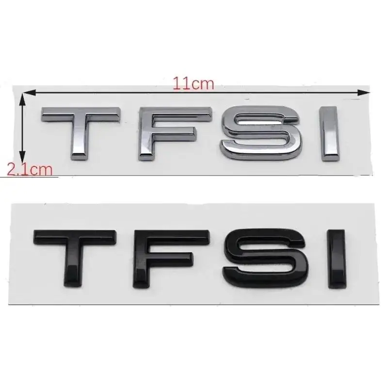 3D ABS TFSI Logo Rear Trunk Boot Emblem Badge Sticker Decals for Audi A3 A4 A5 A6 A7 A8 Q2 Q3 Q5 Q7 Q8 Car Styling Accessories