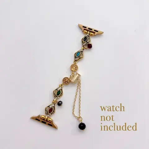 1PC metal studded zircon bracelet for Apple Watch bands, Stylish smartwatch accessories, compatible with Apple Watch 38/40/41/42/44/45/46/49mm, suitable for Apple Watch series Ultra/SE/11-1 (strap only, watch and case not included)