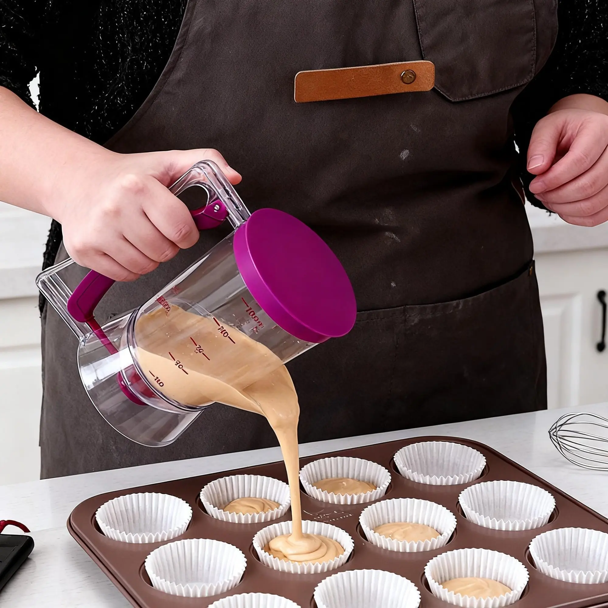 Handheld Batter Separator for Baking and Crafting, Compact Design, Food-Grade Plastic, Ideal for Halloween and Thanksgiving