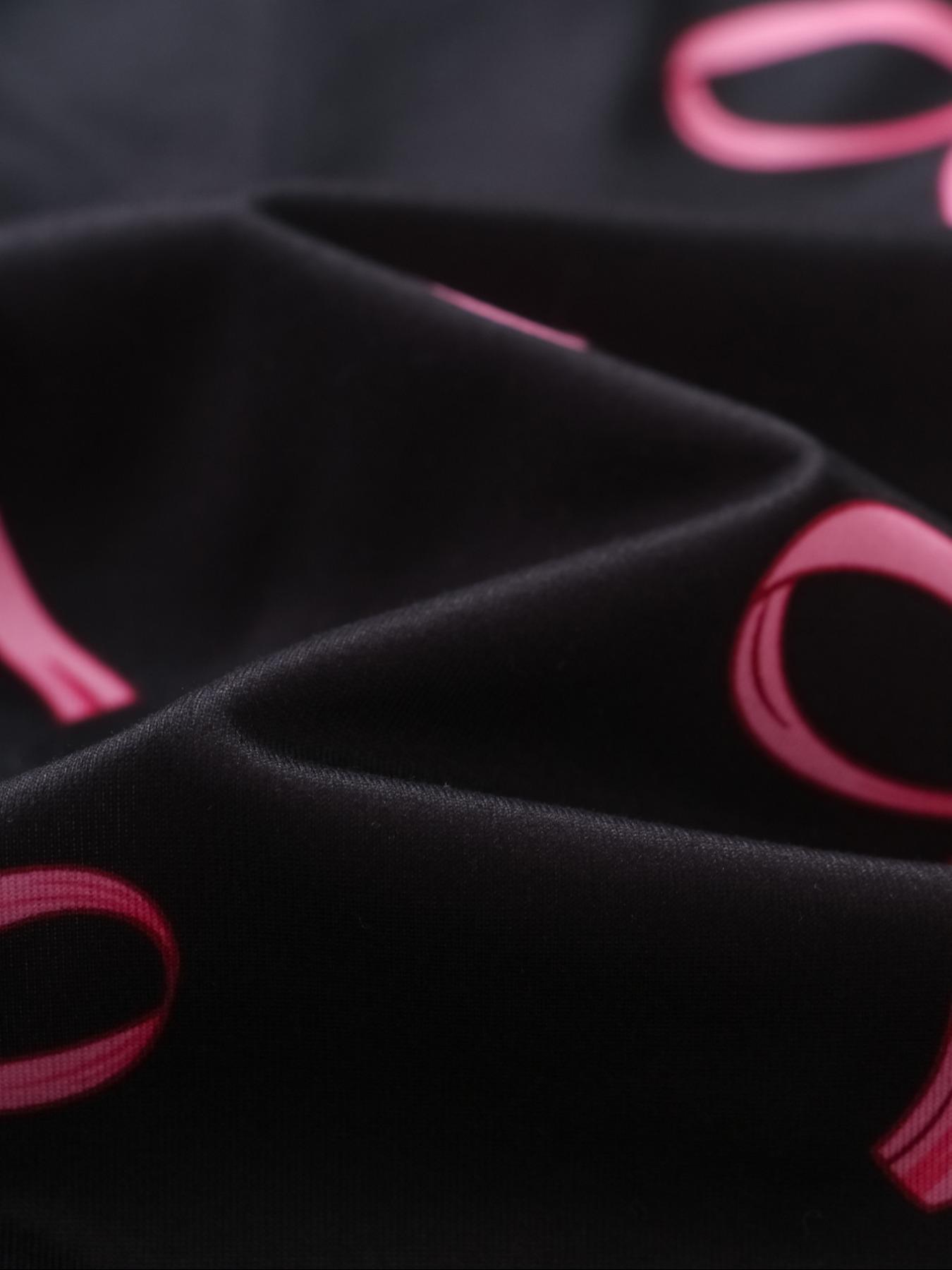 Women's All Over Bow Print Lapel Neck Pocket Shirt & Elastic Waist Shorts Pyjama Two-piece Set, Casual Comfy Short Sleeve Top & Shorts Pj Set, Pajama Sets Women, Ladies Sleepwear for All Seasons, Pajamas, Womenswear, Lounge Wear, Ribbon Pajamas